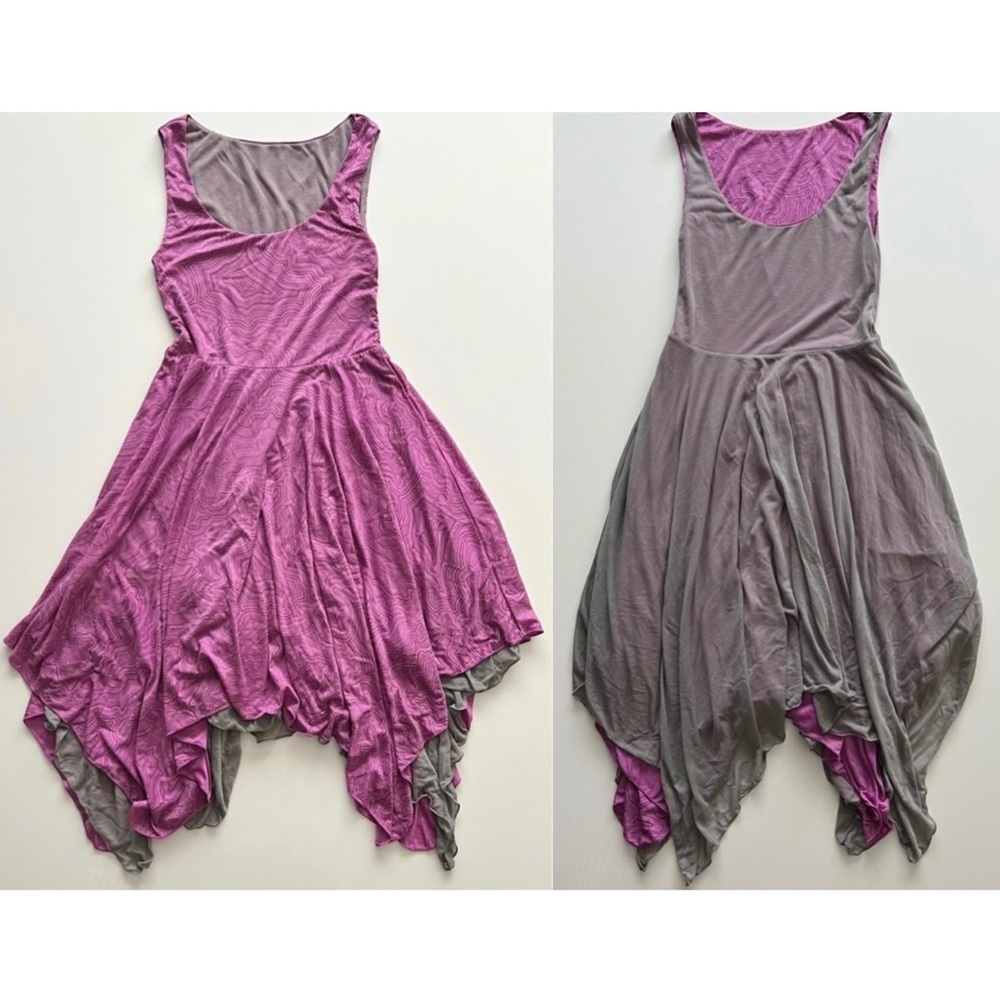Merrell reversible midi dress, pink gray, xs